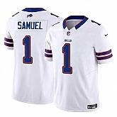 Men & Women & Youth Buffalo Bills #1 Curtis Samuel White 2023 F.U.S.E. Vapor Untouchable Limited Football Stitched Jersey,baseball caps,new era cap wholesale,wholesale hats
